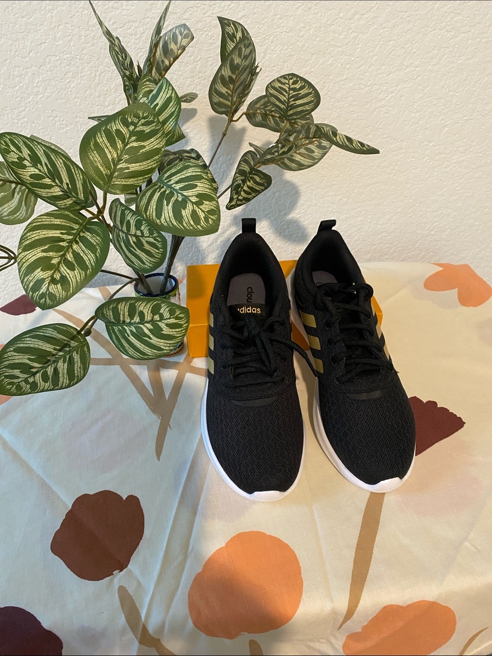 Adidas Kids Black Sneakers with White Soles